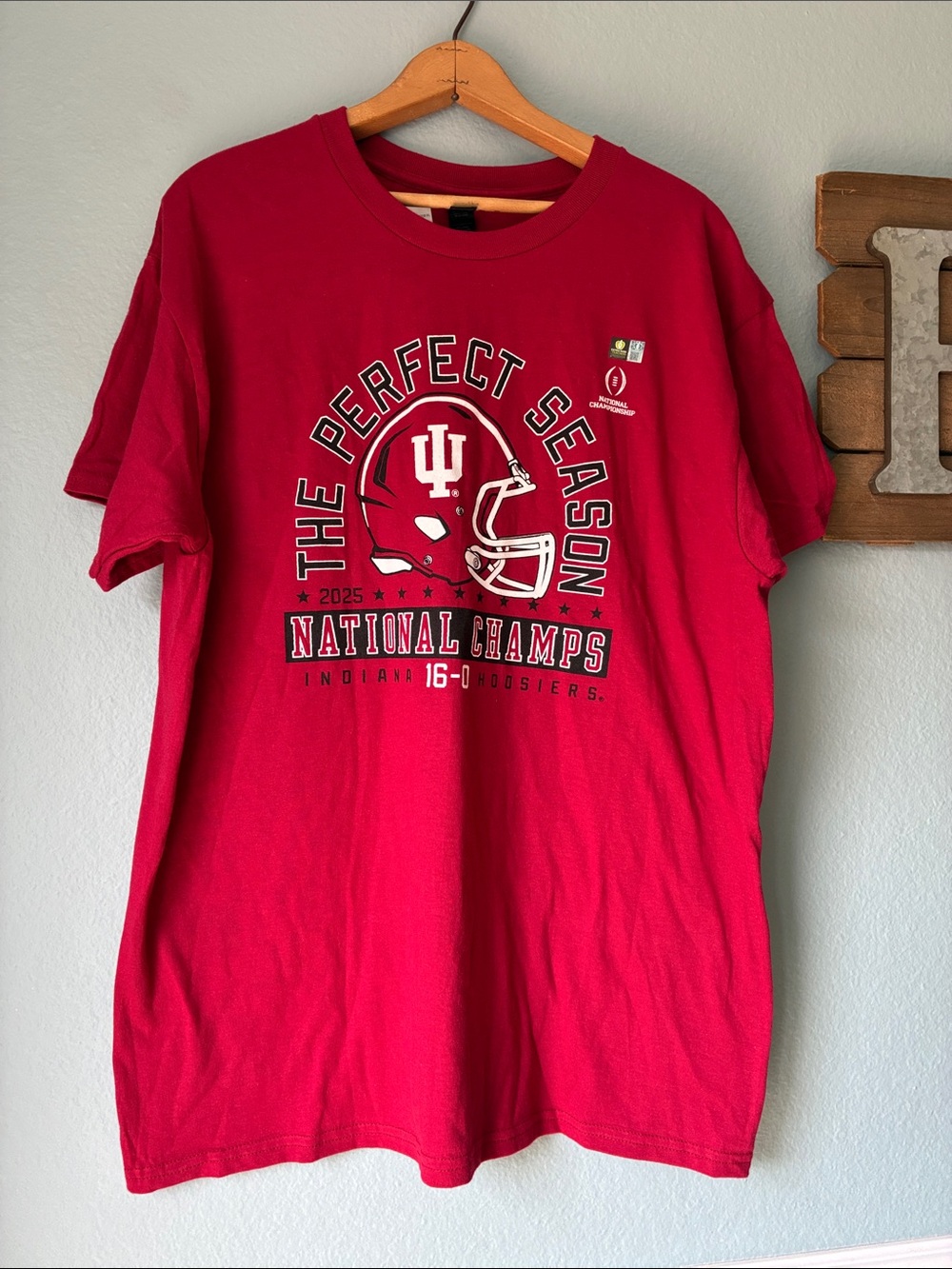Indiana Hoosiers 'The Perfect Season' Red National Champs Tee